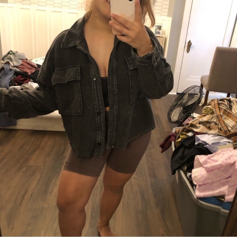 free people button down